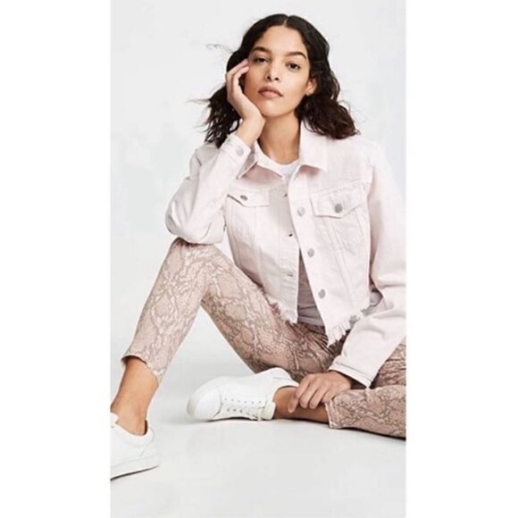 NWT J Brand Alana High Rise Crop Raw Hem Skinny Jean in Adder Pink - Picture 6 of 16